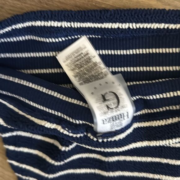 Hunza G Bonnie Stripe Bikini Swim Set Navy White One Size - Picture 6 of 6
